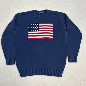 Brandy Melville cotton American Flag crewneck sweater